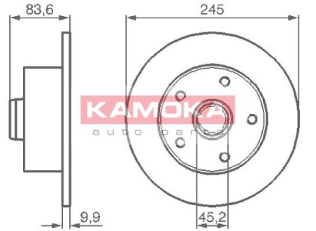 Тормозной диск - KAMOKA 1031660