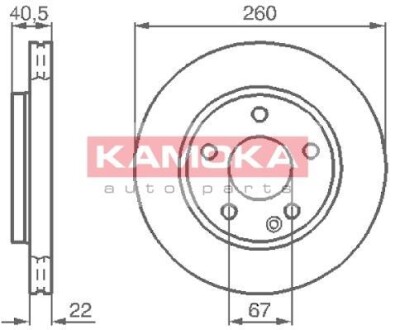 Тормозной диск - (1684210812, A1684210812, A1684210212) KAMOKA 1032070