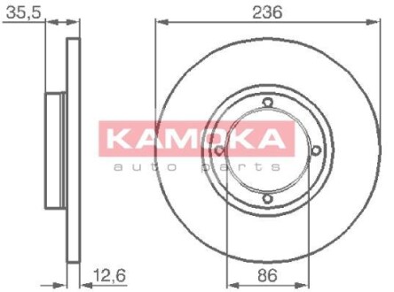 Тормозной диск - (33201227222, 33211226720, 33201227221) KAMOKA 1032152