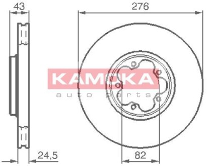 Тормозной диск - KAMOKA 1032226