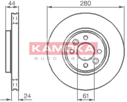 Тормозной диск - KAMOKA 1032248