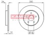 Тормозной диск - (4143445, 4098428, 4176921) KAMOKA 1032252 (фото 1)