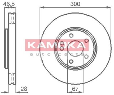 Тормозной диск - KAMOKA 1032272