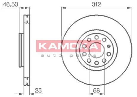 Тормозной диск - KAMOKA 1032312