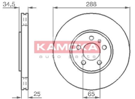 Тормозной диск - KAMOKA 1032442