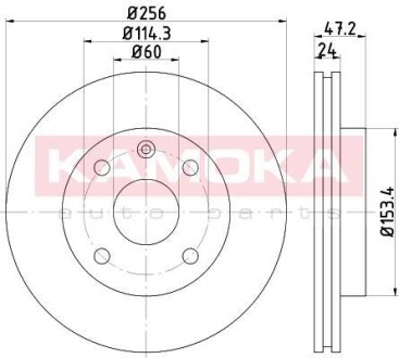 Тормозной диск - KAMOKA 1032514