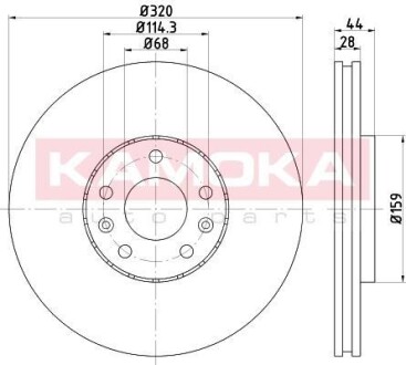 Тормозной диск - (402064155R, 402060003R, 402065646R) KAMOKA 1033454