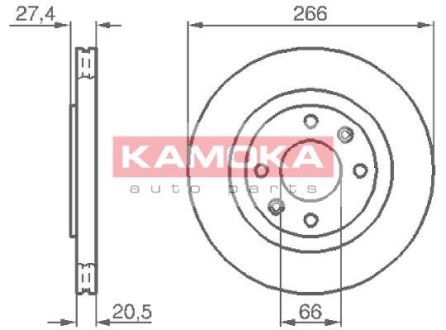 Тормозной диск - KAMOKA 103384