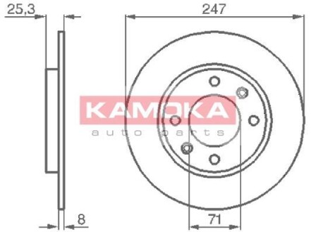 Тормозной диск - KAMOKA 103488