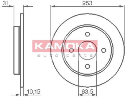 Тормозной диск - KAMOKA 103562