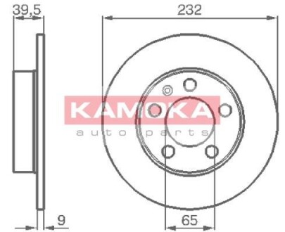 Тормозной диск - KAMOKA 1036068