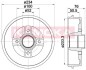 Тормозной барабан - (43206AX650, 7700428821, 7700818346) KAMOKA 104014 (фото 1)