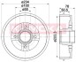 Тормозной барабан - (4320000QAG, 4320000QAF, 7700304984) KAMOKA 104020 (фото 1)