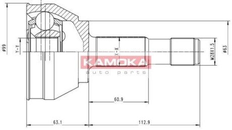 Шрус зовнішній - KAMOKA 6152