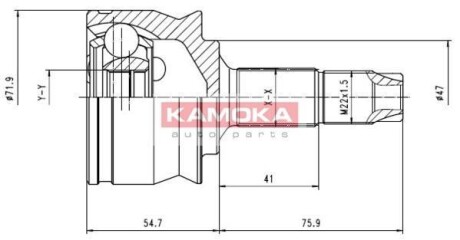 Шарнирный комплект, приводной вал - (46308000, 1546263, 9S513B414CA) KAMOKA 6259