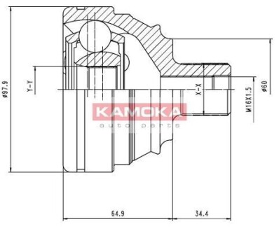 Шарнирный комплект, приводной вал - KAMOKA 6426