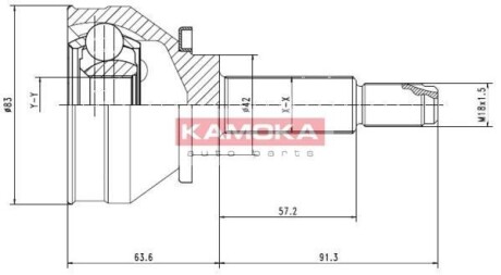 Шарнирный комплект, приводной вал - KAMOKA 6640