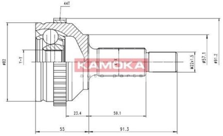 Шарнирный комплект, приводной вал - (1023250, 1079584, 7024787) KAMOKA 6714