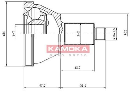 Шарнирный комплект, приводной вал - KAMOKA 7084