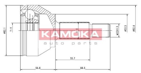 Шарнирный комплект, приводной вал - (1333976, 1468577, 1513990) KAMOKA 7092