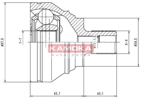 Шарнирный комплект, приводной вал - KAMOKA 7274