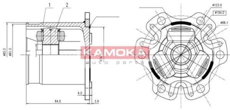 Шарнирный комплект, приводной вал - KAMOKA 8709