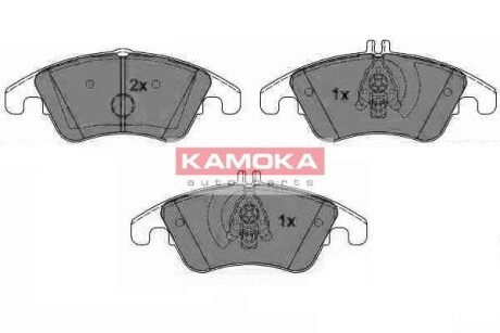 Комплект тормозных колодок, дисковый тормоз - KAMOKA JQ101119