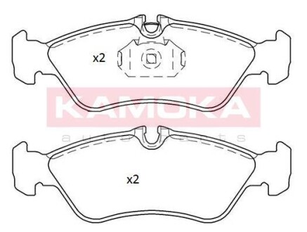 Комплект тормозных колодок, дисковый тормоз - KAMOKA JQ101164