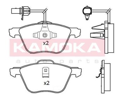 Комплект тормозных колодок - KAMOKA JQ101198