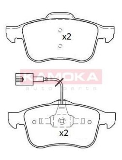 Комплект тормозных колодок - (77364587, 77363599) KAMOKA JQ101212 (фото 1)