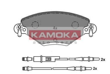 Комплект тормозных колодок, дисковый тормоз - KAMOKA JQ1012822