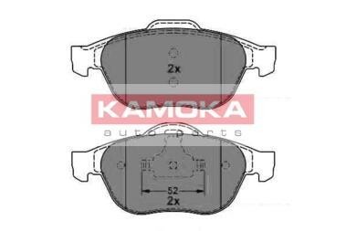 Комплект тормозных колодок, дисковый тормоз - KAMOKA JQ1012882