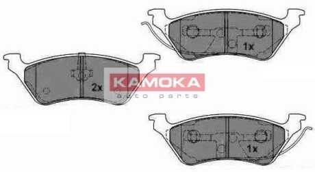 Комплект тормозных колодок, дисковый тормоз - KAMOKA JQ1012950