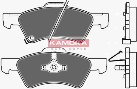 Комплект тормозных колодок, дисковый тормоз - (05101857AA, 05135258AA, 0KVE101216) KAMOKA JQ1013020