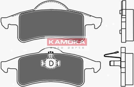 Комплект тормозных колодок, дисковый тормоз - (05011970AB, 05011970AA, 5011970AA) KAMOKA JQ1013048 (фото 1)