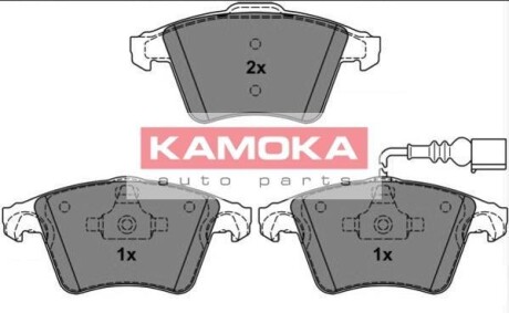 Комплект тормозных колодок, дисковый тормоз - KAMOKA JQ1013286