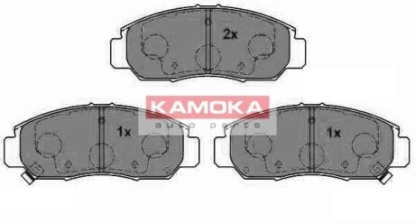 Комплект тормозных колодок, дисковый тормоз - KAMOKA JQ1013338