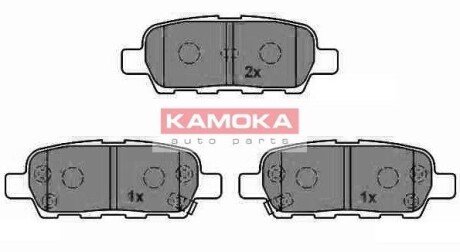 Комплект тормозных колодок, дисковый тормоз - KAMOKA JQ1013386