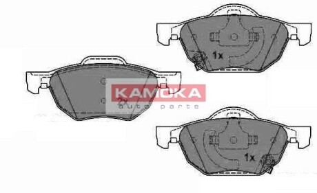 Комплект тормозных колодок, дисковый тормоз - KAMOKA JQ1013408