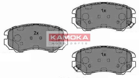 Комплект тормозных колодок, дисковый тормоз - KAMOKA JQ1013466