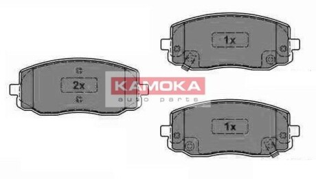 Комплект тормозных колодок, дисковый тормоз - KAMOKA JQ1013566