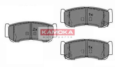 Комплект тормозных колодок, дисковый тормоз - KAMOKA JQ1013820