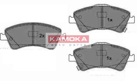 Комплект тормозных колодок, дисковый тормоз - KAMOKA JQ1018094