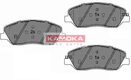 Комплект тормозных колодок, дисковый тормоз - KAMOKA JQ1018222