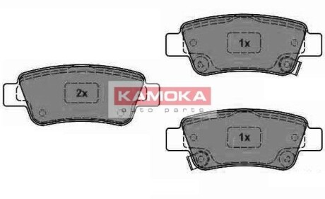 Комплект тормозных колодок, дисковый тормоз - KAMOKA JQ1018466