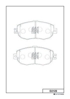 Колодки гальмівні - (0446533120, 0446533121, 0446533130) KASHIYAMA D2129