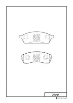 Колодки дисковые передние - KASHIYAMA D7031