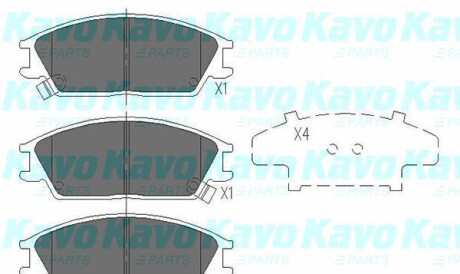 Комплект тормозных колодок, дисковый тормоз - KAVO KBP-3033