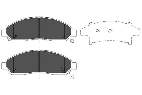 Фото 2 - Гальмівні колодки KAVO KBP-3513 (KBP3513)