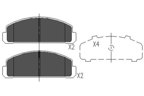 Гальмівні колодки дискові mazda 323/323 estate/wagon - KAVO KBP4515